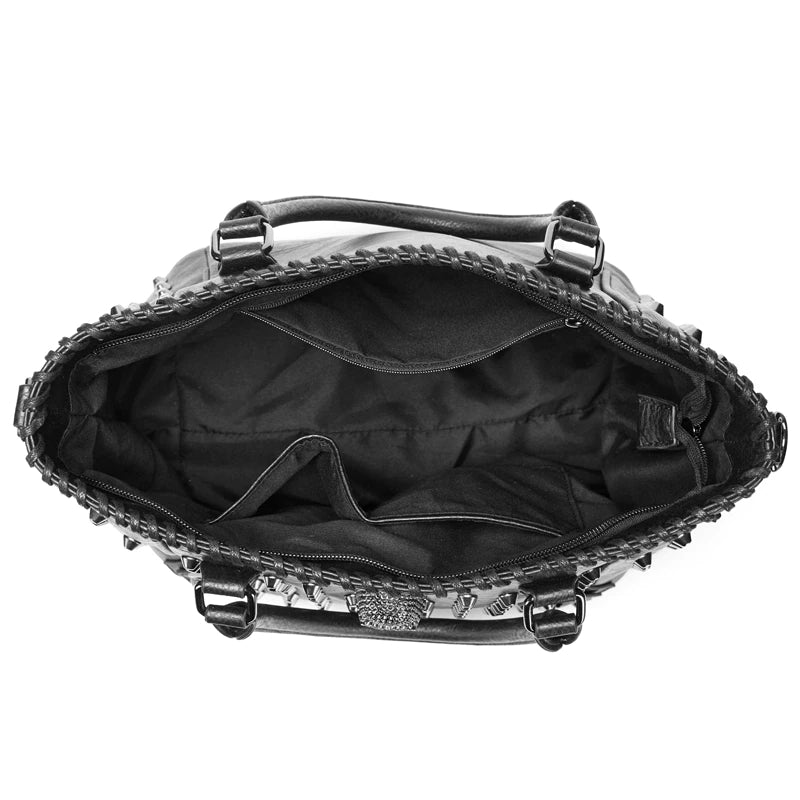 Women Leather Skull Handbag