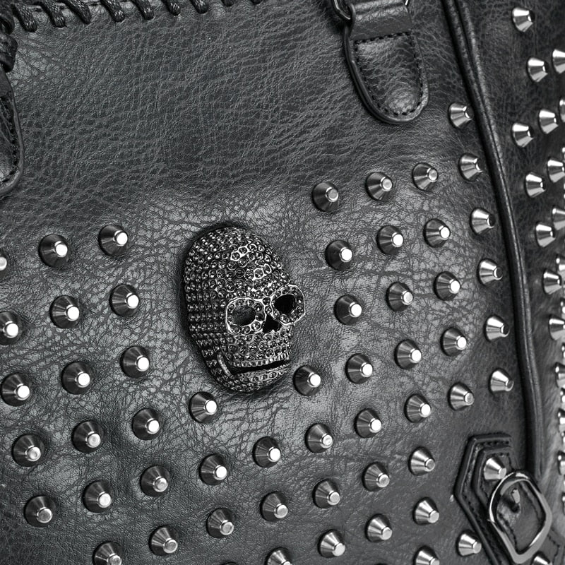 Women Leather Skull Handbag