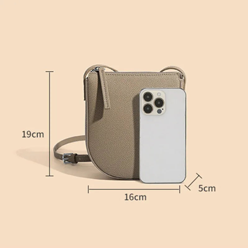 Women's Genuine Leather Messenger Phone Bag
