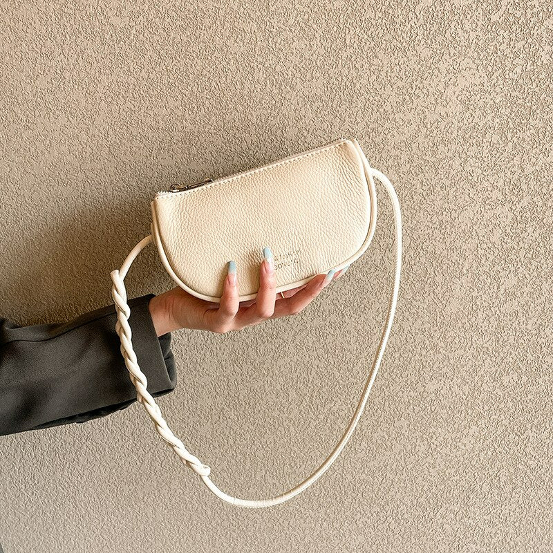 Women's Mini Genuine Leather Underarm Bag