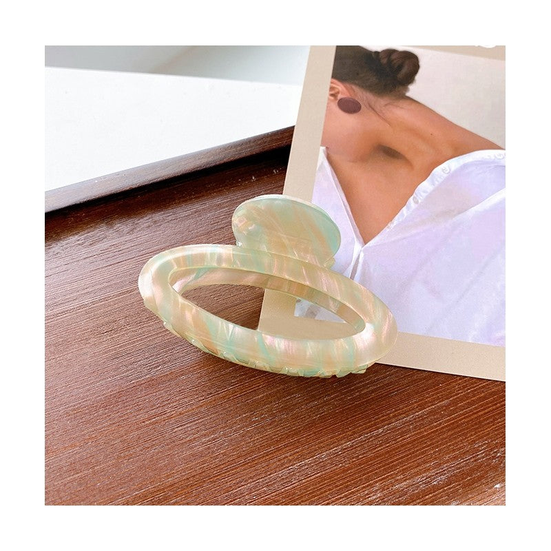 Hollowed Out Oval Hair Claw Clip