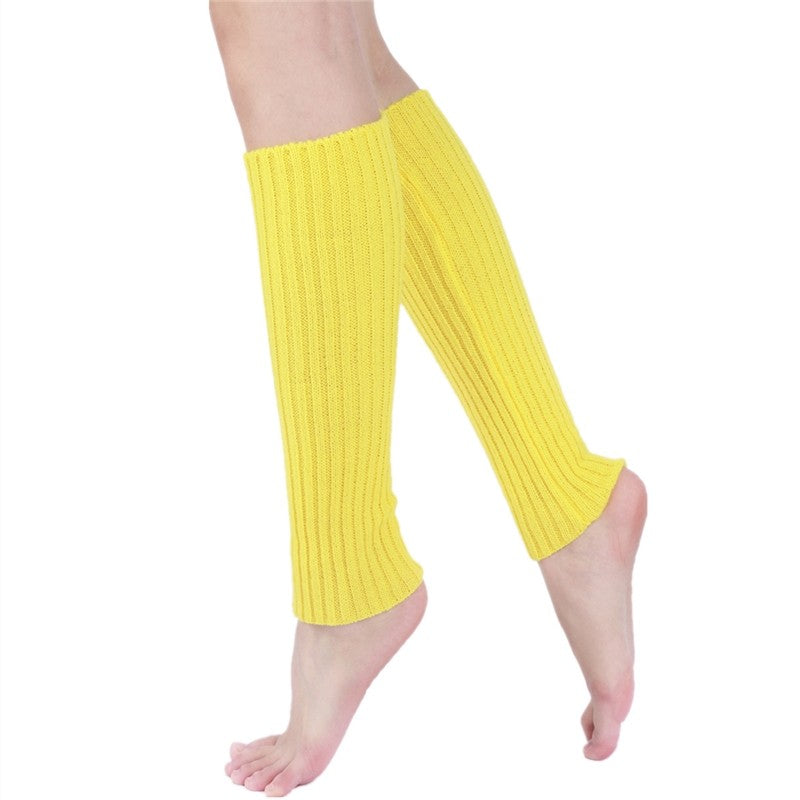 Solid Color Knitted Ankle Leg Warmers