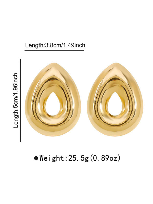 Geometric Hollow Drop Earrings