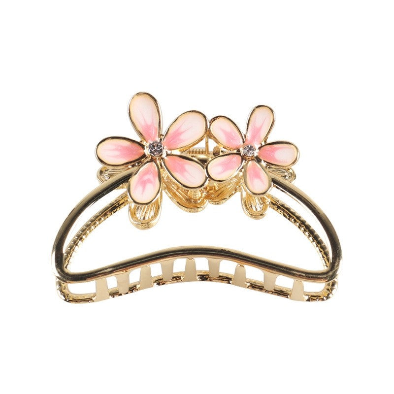 Vintage Semicircle Flower Hair Claw Clip