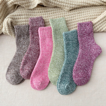 Thick Breathable Wear-Resisiting Mid-Calf Length Sock(A Set Of Six Pairs)