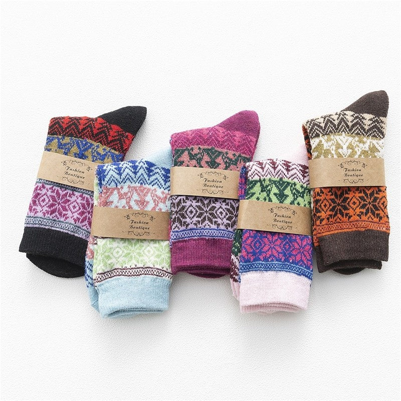 Comfy Breathable Print Mid-Calf Length Sock(A Set Of Five Pairs)