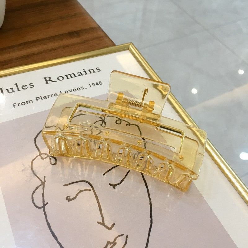 Solid Color Jelly Color Simple Claw Clip