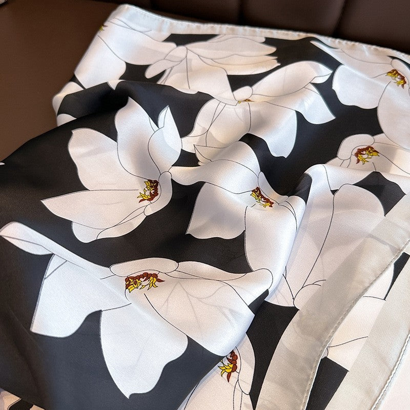 Malaysian Print Square Silk Scarf