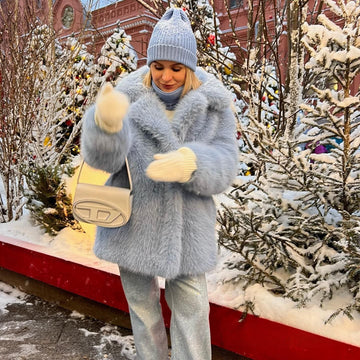 Women's Winter Fox Fur-Like Coat – Long Loose Faux Fur Jacket