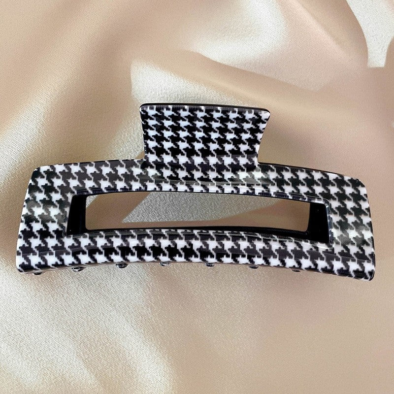 Fashion Checkerboard Houndstooth Hair Claw Clip
