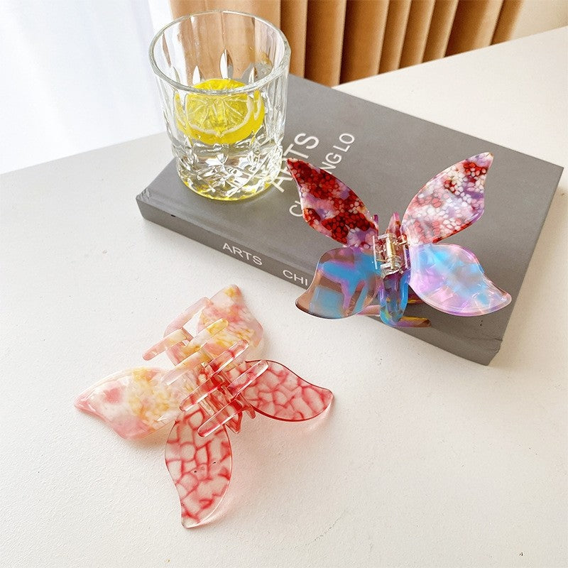 Butterfly Color Matching Tie Dye Claw Clip