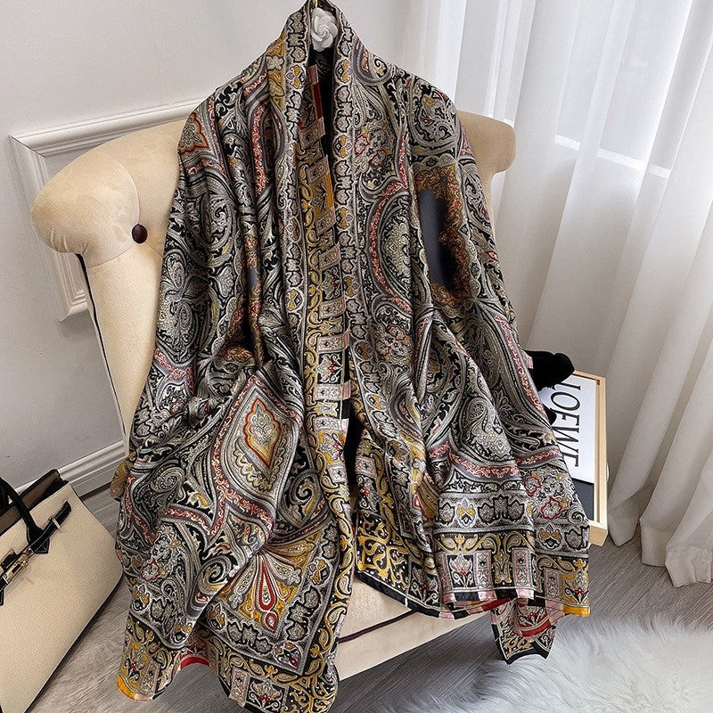 Stylish Long Floral Print Scarf