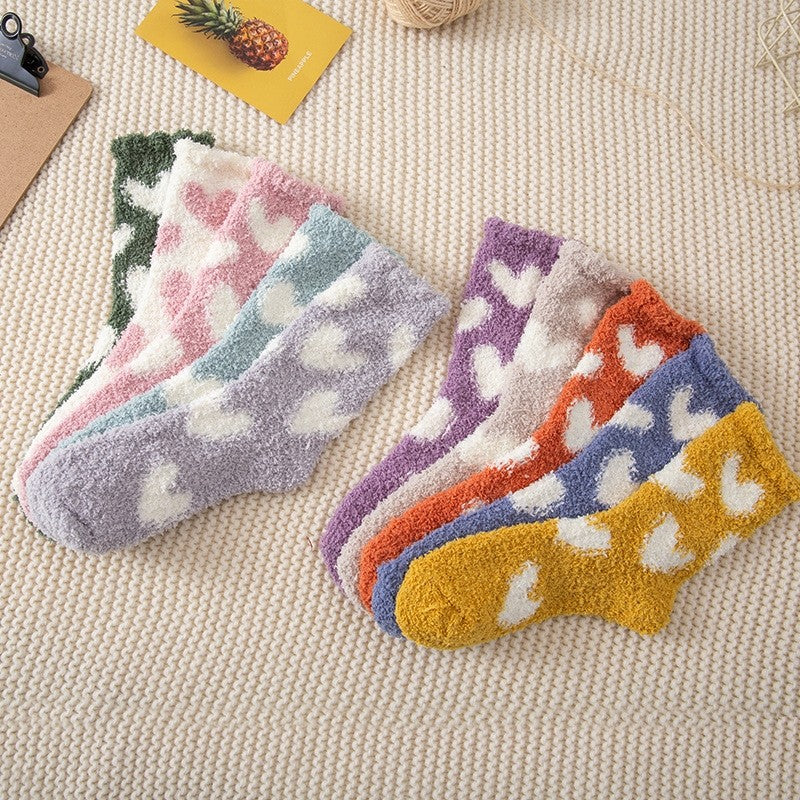 Cute Home Coral Fleece Terry Socks