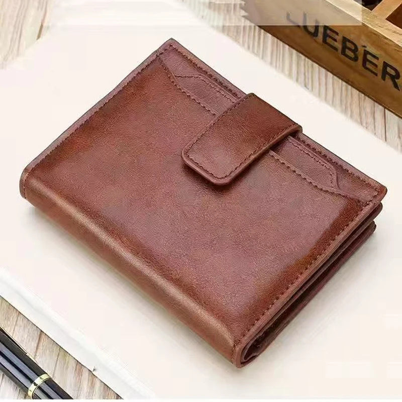 RFID Anti-theft Zipper Coin Wallet - Man Business Card Holder