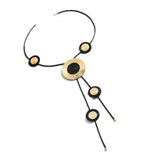 Metal Round Sunflower Decoration Y-Shaped Necklace Exaggerated Style Luxury Retro Body Chain Personality