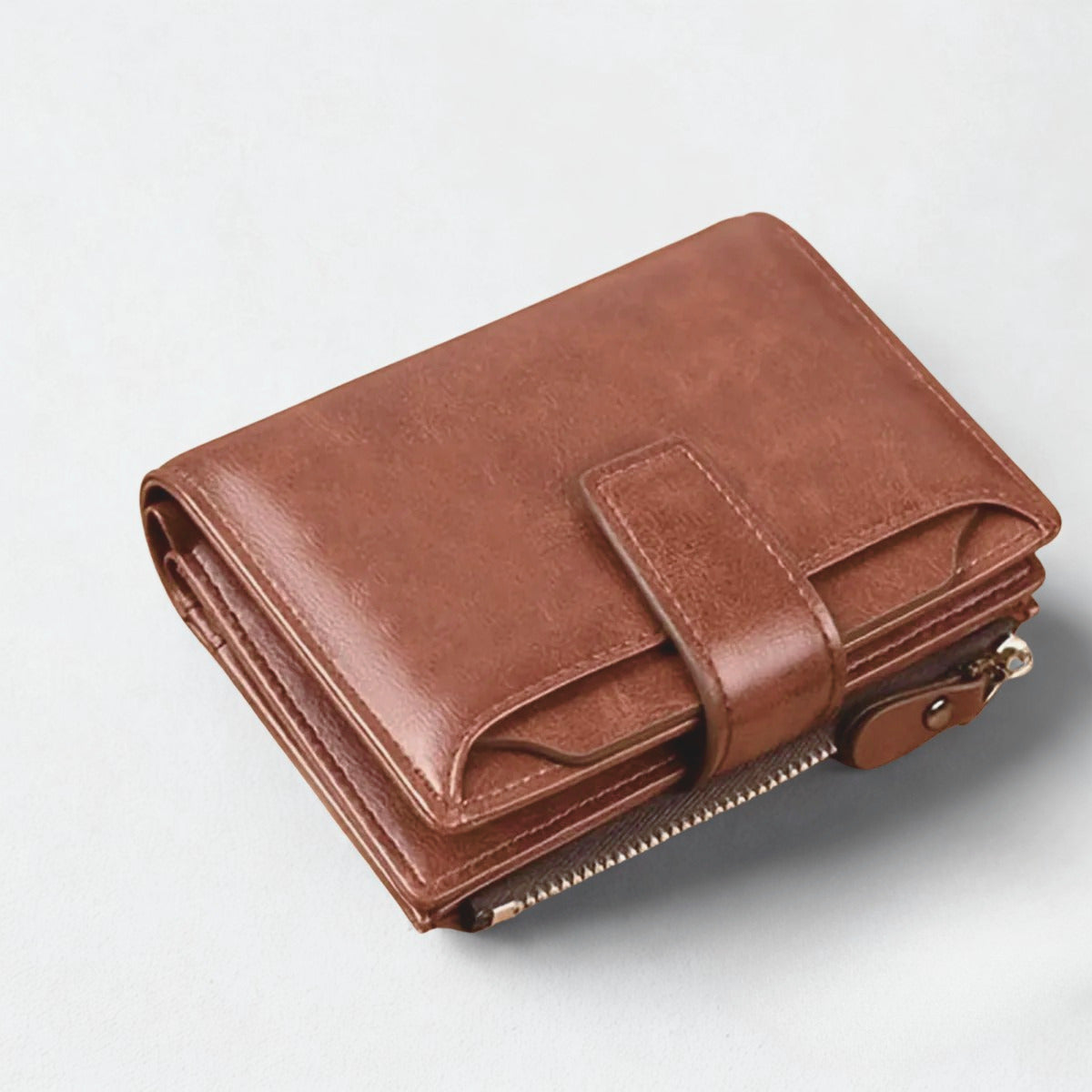 RFID Anti-theft Zipper Coin Wallet - Man Business Card Holder