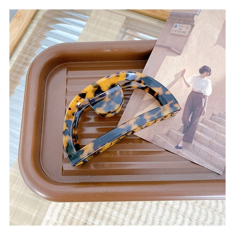 Vintage Cutout Semicircle Hair Claw Clip