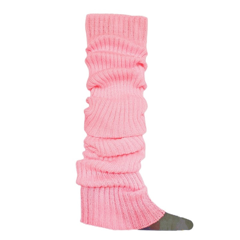 Solid Color Knitted Ankle Leg Warmers