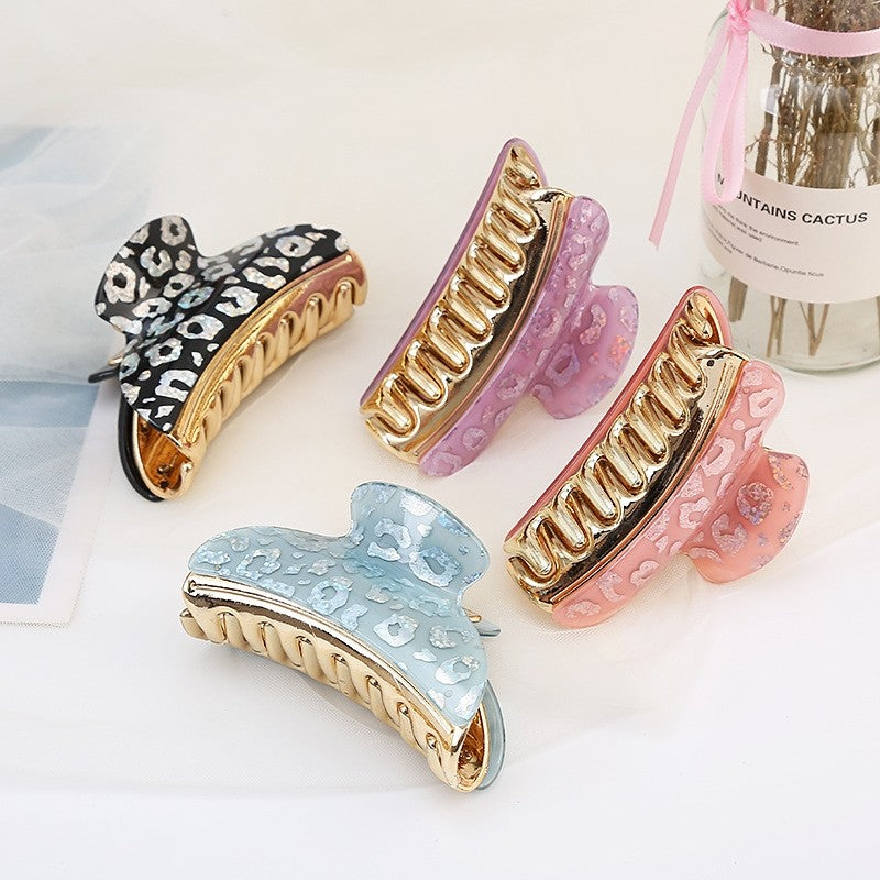 Fashion Acrylic Print Hair Claw Clip