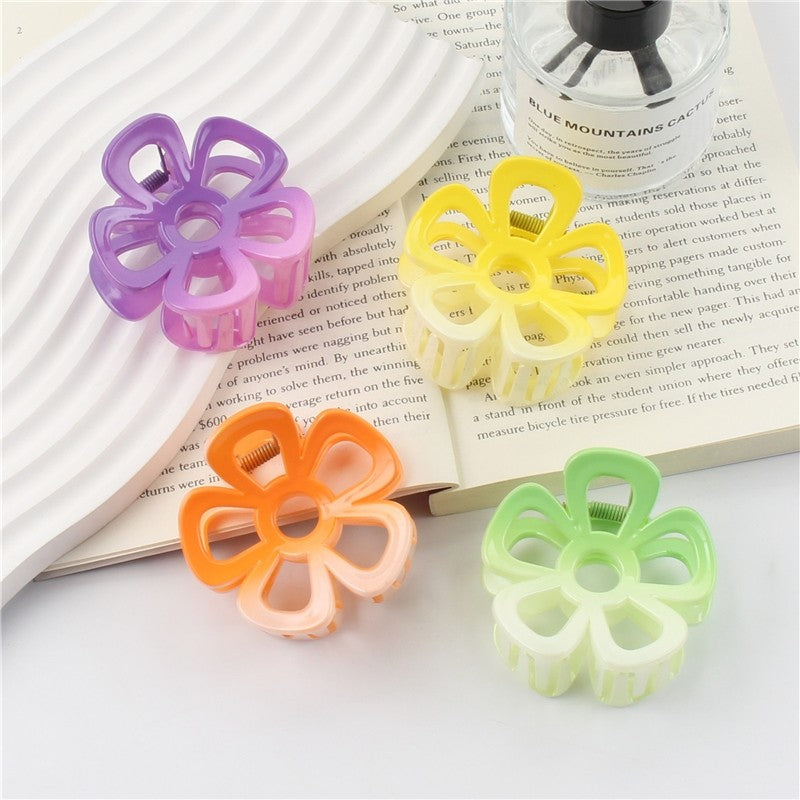 Candy Color Gradient Flowers Claw Clip