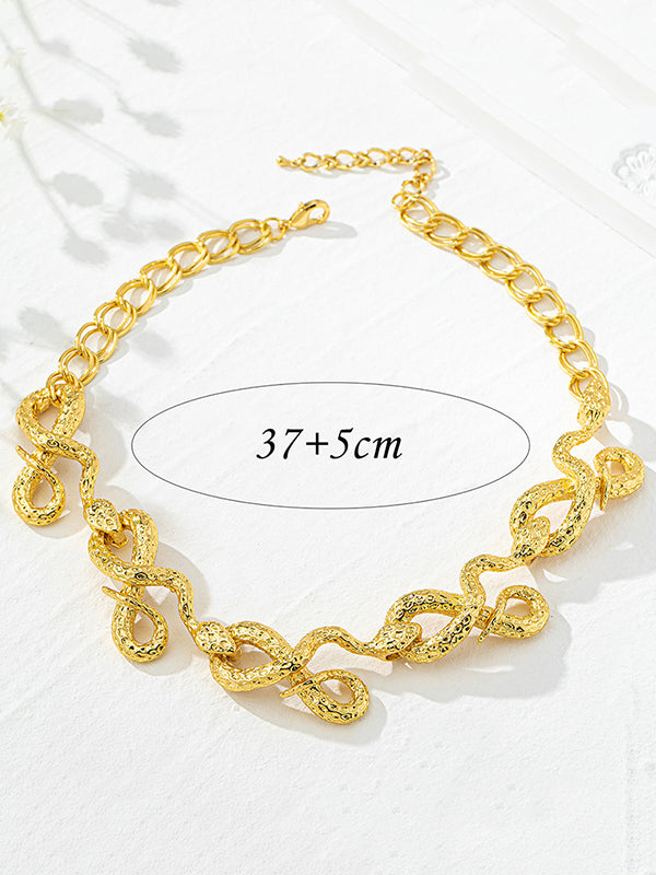 Geometric Snake Shape Necklaces Accessories