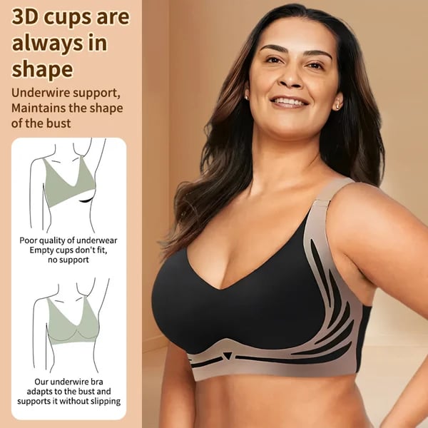 Super Gather Bra ¨C Wireless Push-up Bra for Lift, Shape & All-Day Comfort - 1+2 FREE