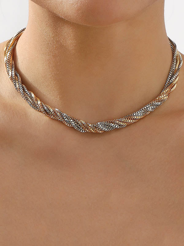 Chains Geometric Layered Necklaces Accessories