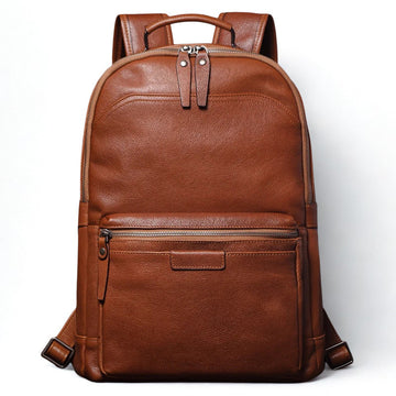 Luxury Leather Laptop Travel Backpack - Premium Professional Business Backpacks