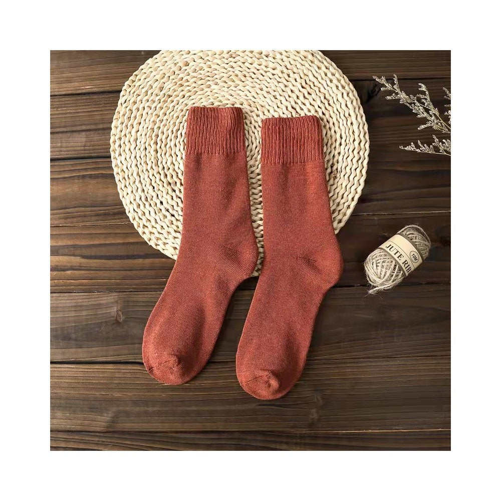 Solid Color Thickened Unisex Warm Socks