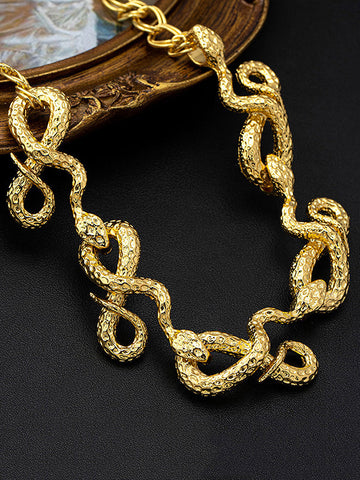 Geometric Snake Shape Necklaces Accessories
