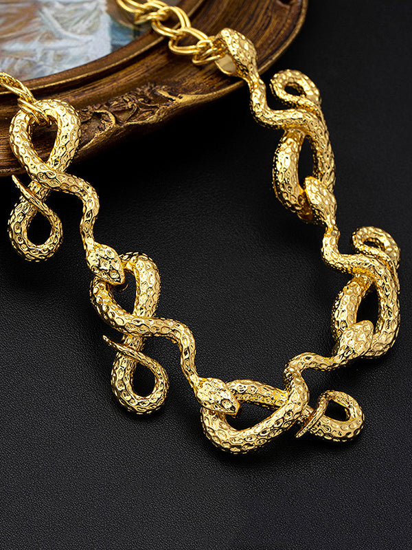 Geometric Snake Shape Necklaces Accessories