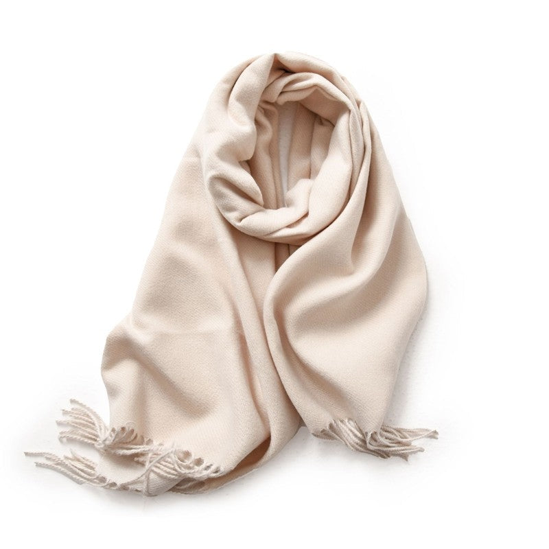 Solid Color Imitation Cashmere Warm Shawl Scarf