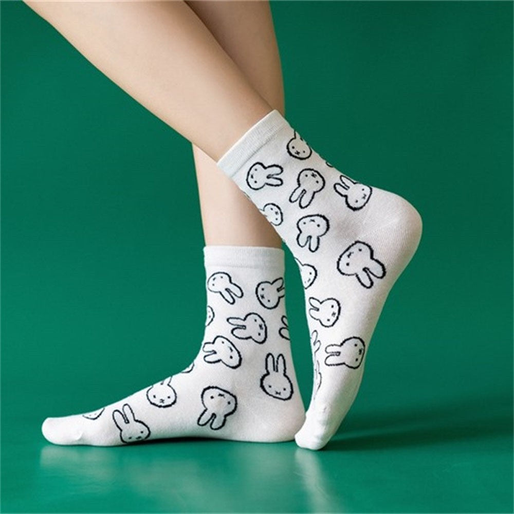 Cute Cartoon Rabbit Simple Cotton Socks