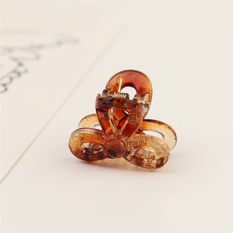 Small Transparent Colored Hair Claw Clip
