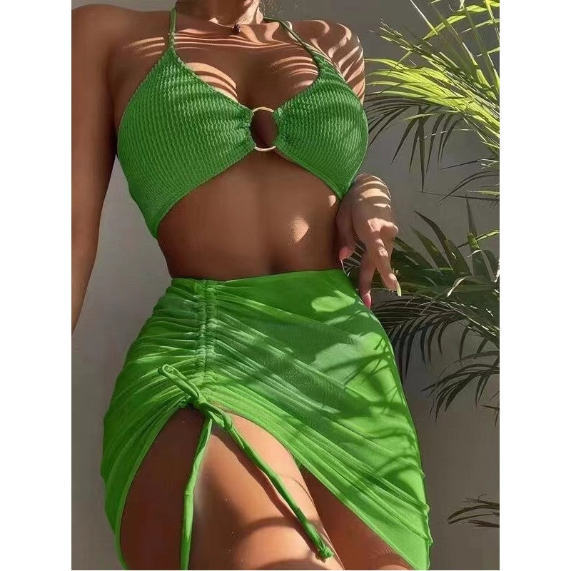 New Bikini Set Women's Solid Color Swimwear