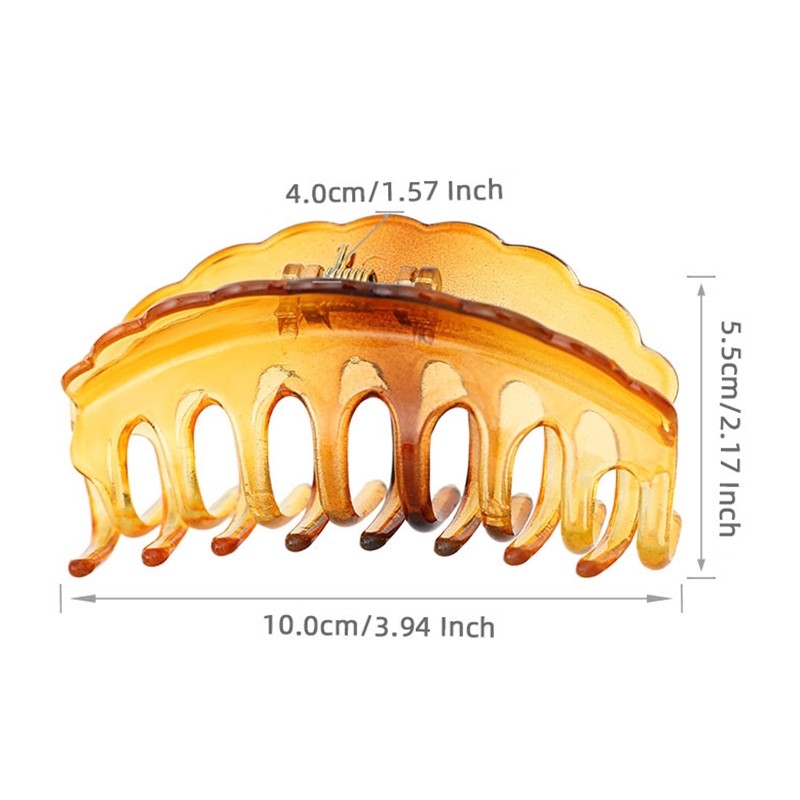 Frosted Large Solid Hair Claw Clip