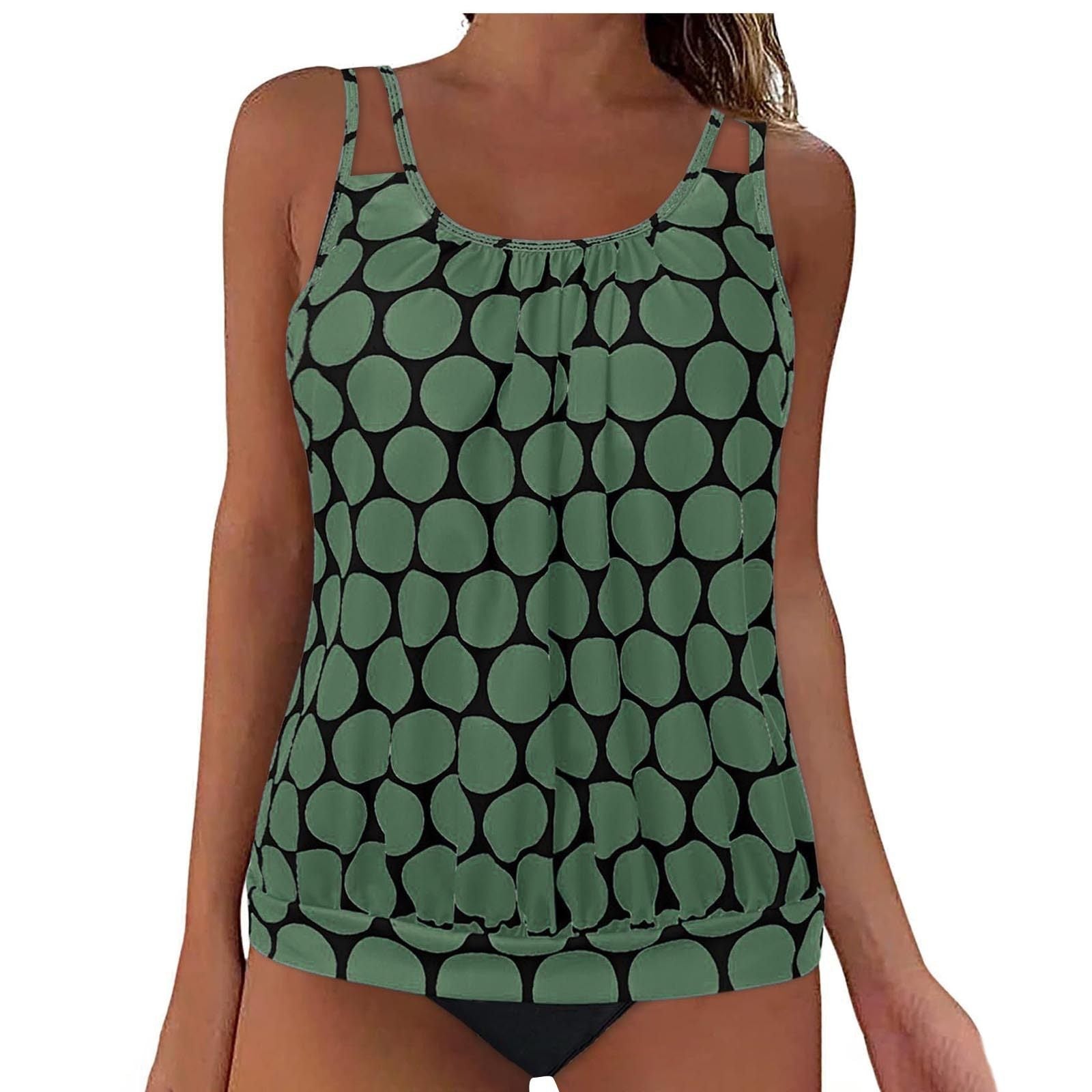 Women's Solid Color Tummy Control Swimsuit Set