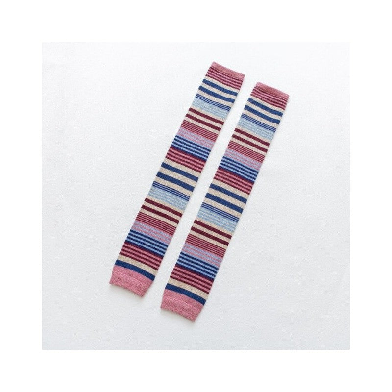 Colorful Striped Knee Length Sock Cover