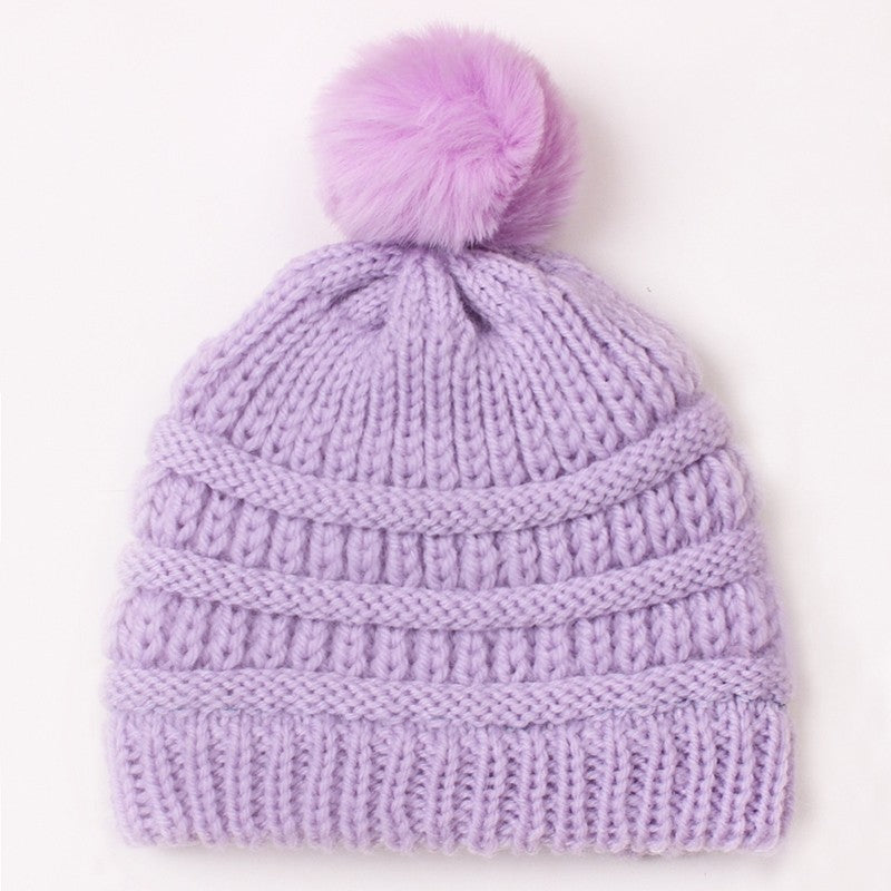 Baby's Pom Pom Knitted Hat
