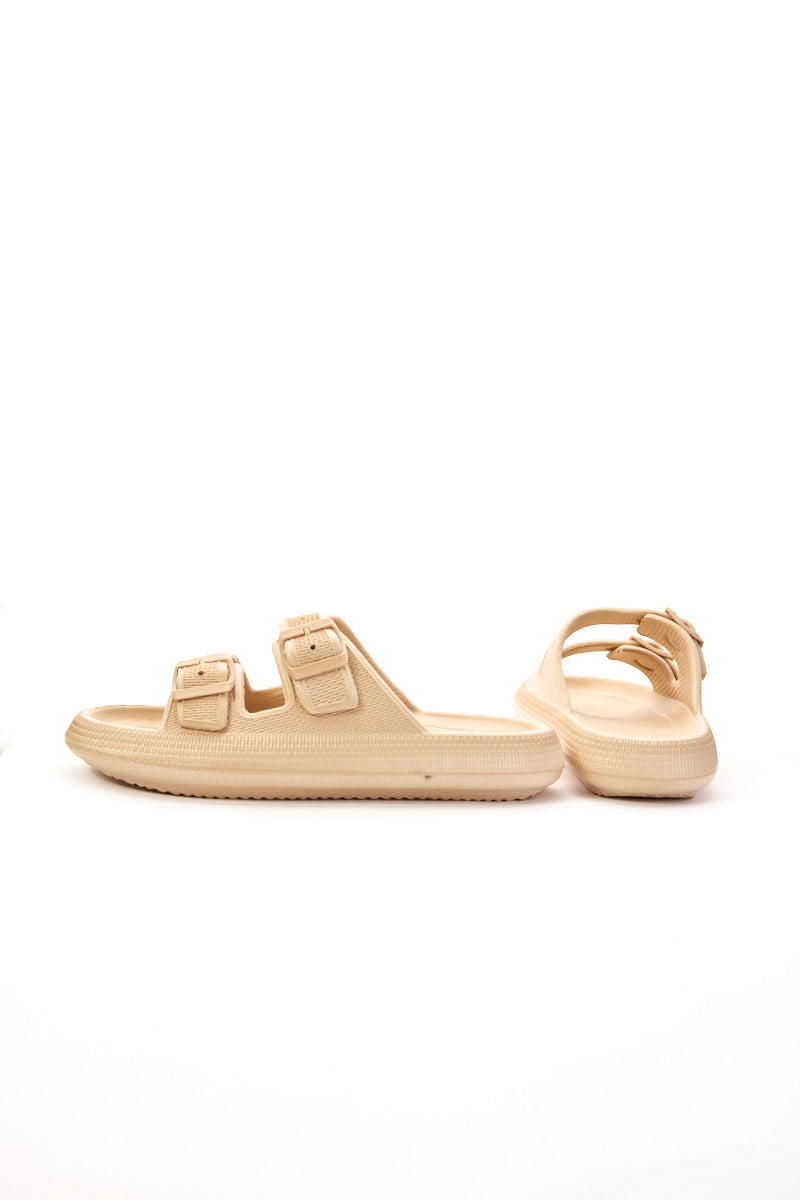 Marshmallow Step Double Strap Sandal - Apricot