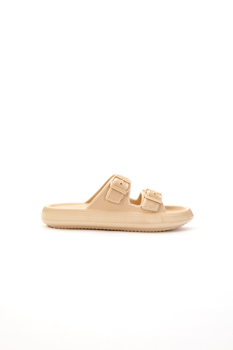 Marshmallow Step Double Strap Sandal - Apricot