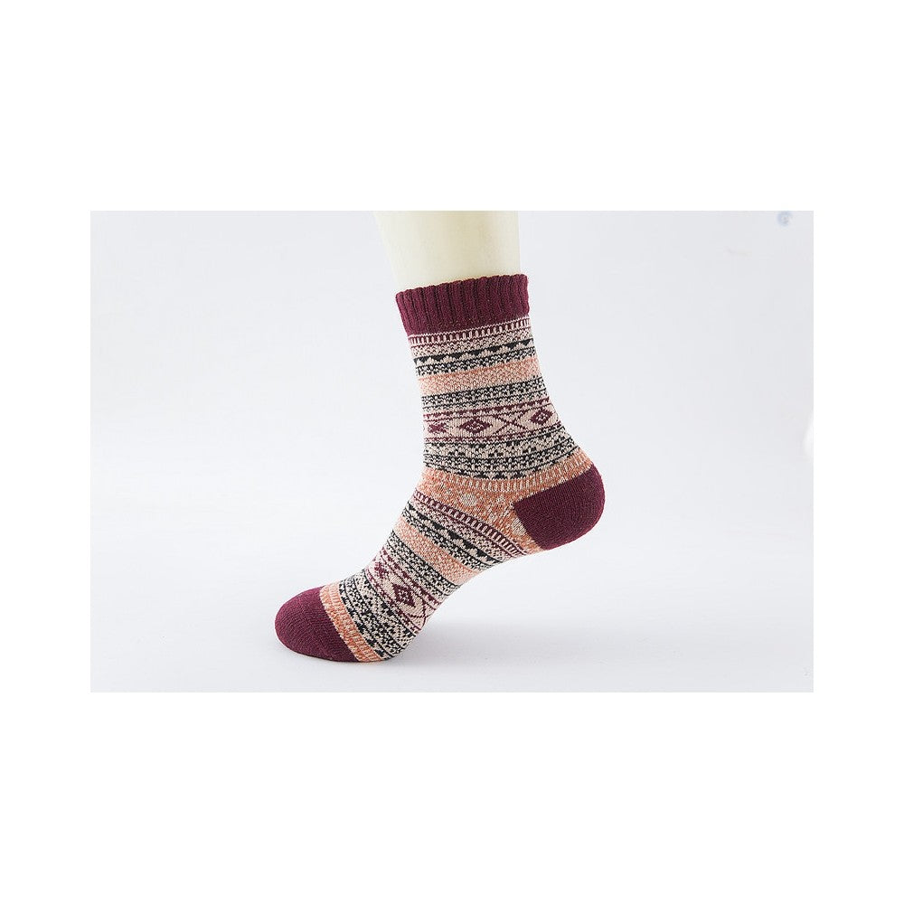 Retro Ethnic Style Thick Warm Wool Socks