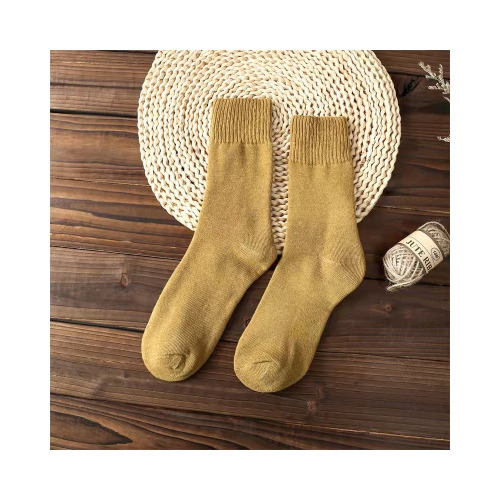 Solid Color Thickened Unisex Warm Socks