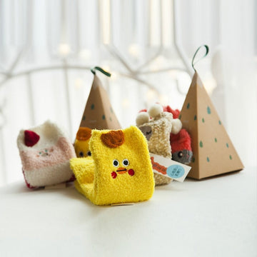 Deer Doll Elderly Bow-Tie Monkey Striped Dog Mid-Calf Socks