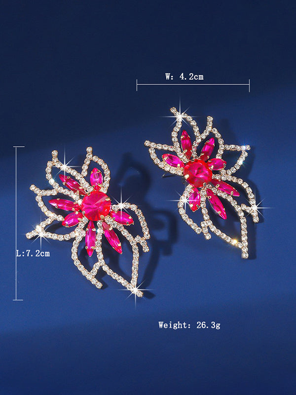 Flower Shape Drop Earrings