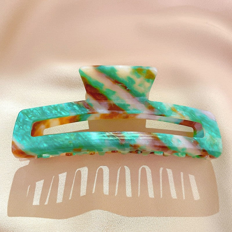 Colorful Geometric Acetate Hair Claw Clip