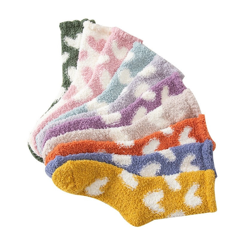 Cute Home Coral Fleece Terry Socks