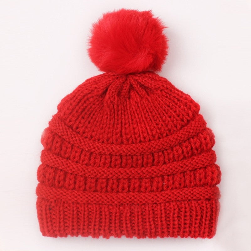 Baby's Pom Pom Knitted Hat