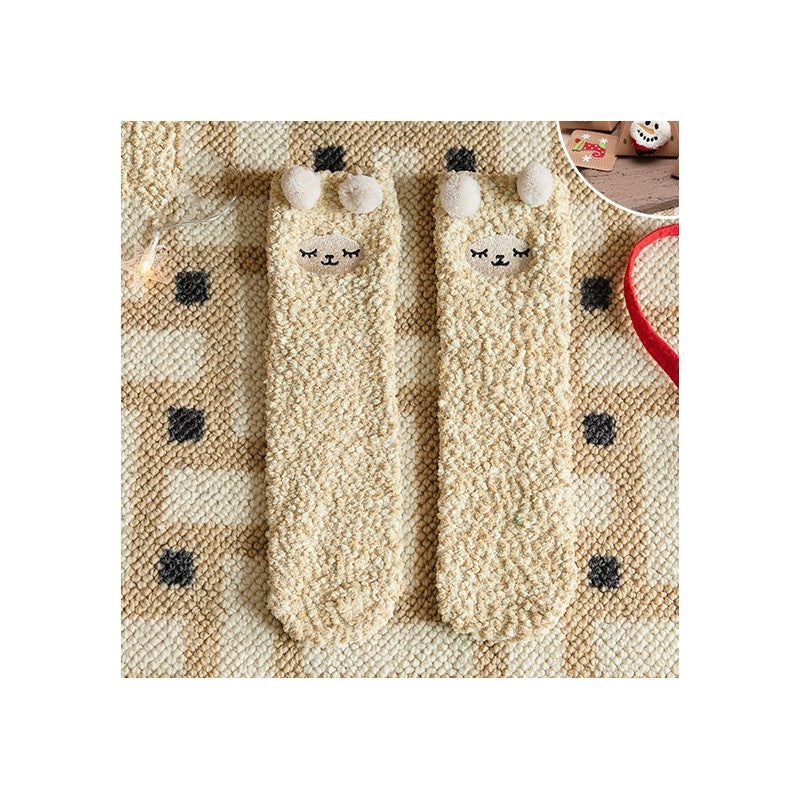 Christmas Lovely Coral Fleece Socks