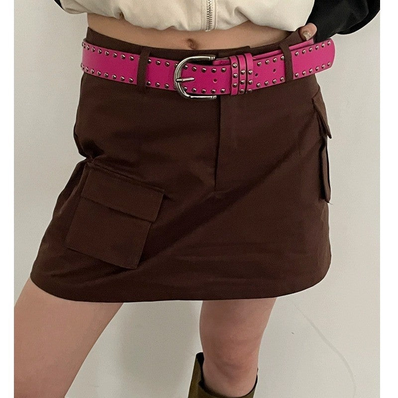 Fashion Studded Wide Belt